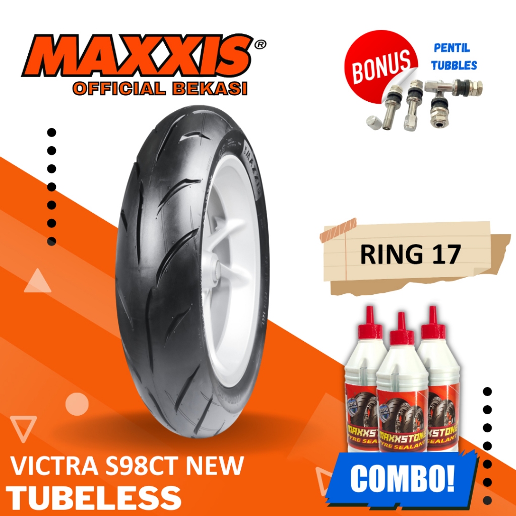[READY COD] BAN MAXXIS RING 17 VICTRA 98 CT TUBELESS BAN MOTOR RING 17 MAXXIS / BAN MAXXIS RING 17 T