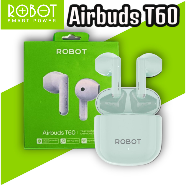 TWS ROBOT T60 HEADSET WIRELESS BLUETOOTH SUPER BASS