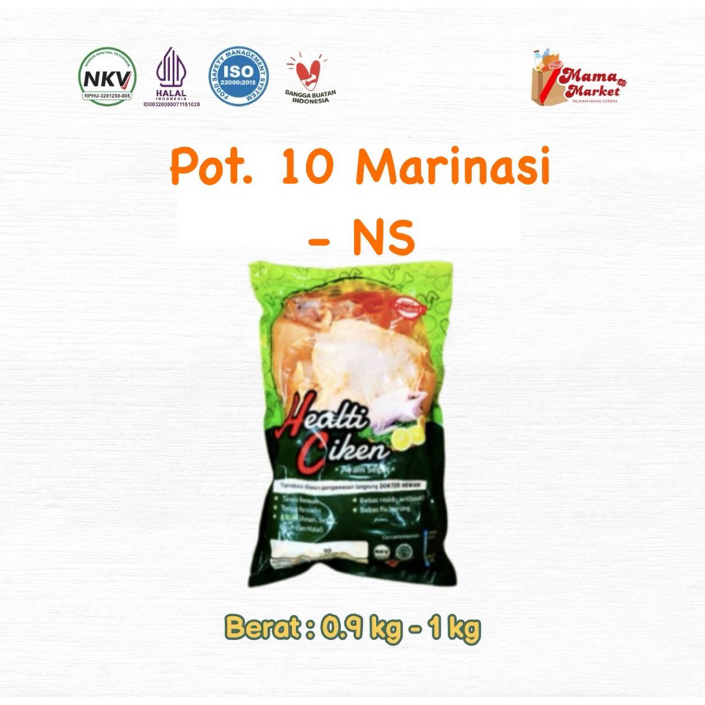 NS - Potong 10 Marinasi Ayam Probiotik 1kg | Healti Ciken
