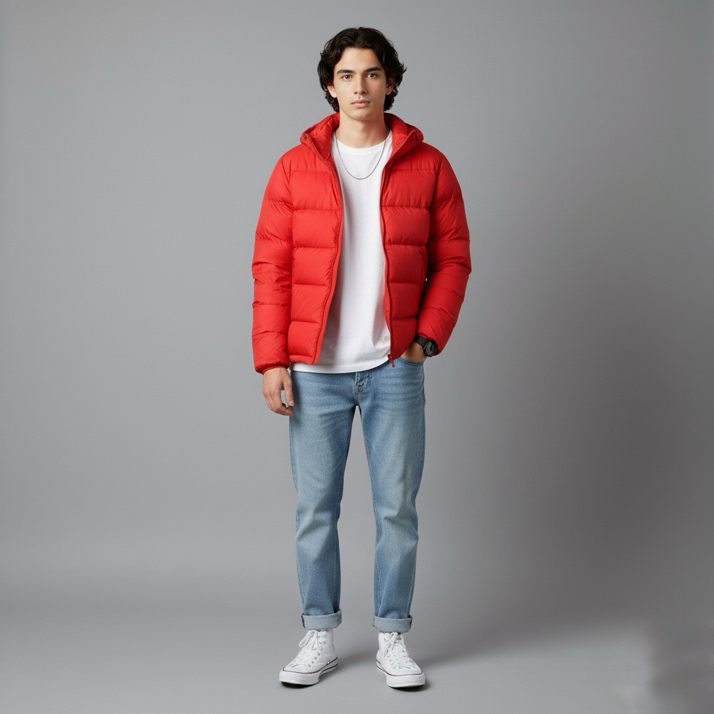 UNIQLO SEAMLESS DOWN 3D CUT RED