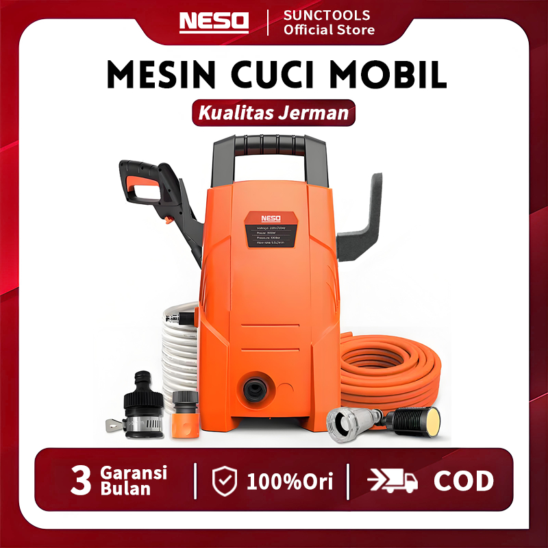 BIG SALE JERMAN NESO Top mesin cuci mobil Jet Cleaner Mesin Cuci Steam High Pressure Washer Mobil