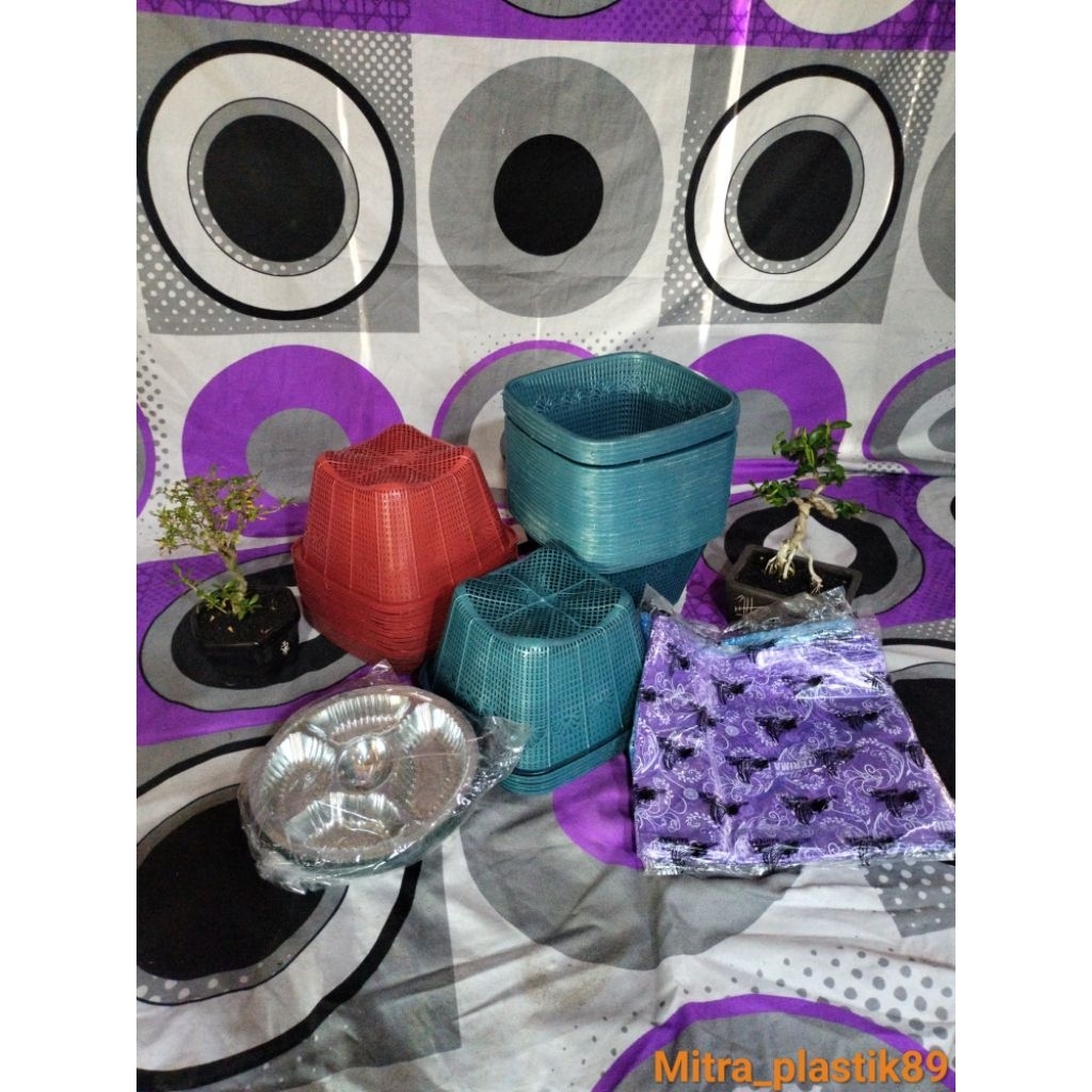 PAKET HAJATAN 300 PCS 100 WAKUL kotak HAJATAN + 100 PCS MIKA + 100 KRESEK MOTIF