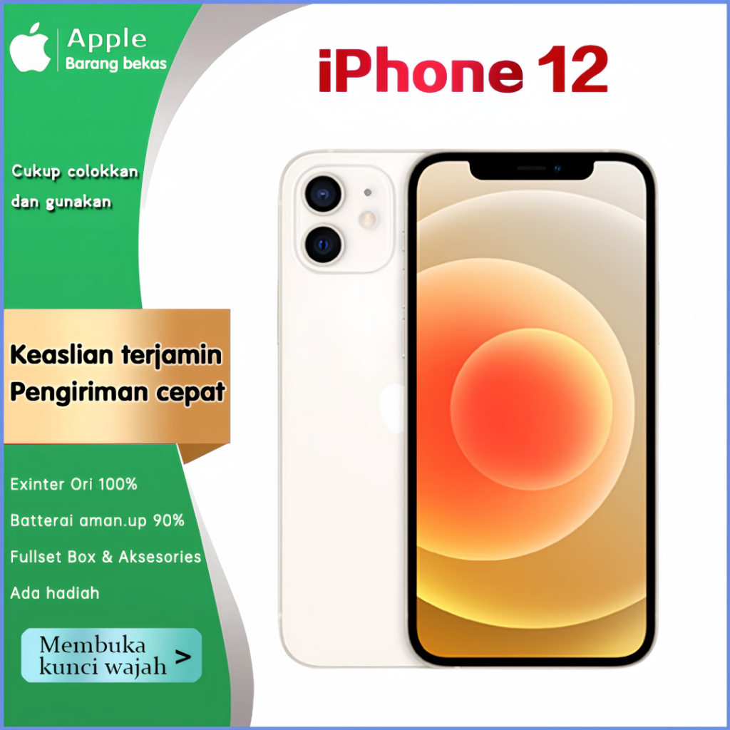 IPHONE 12 64/128/256 MULUS iP 12 100% NO MINUS  SECOND