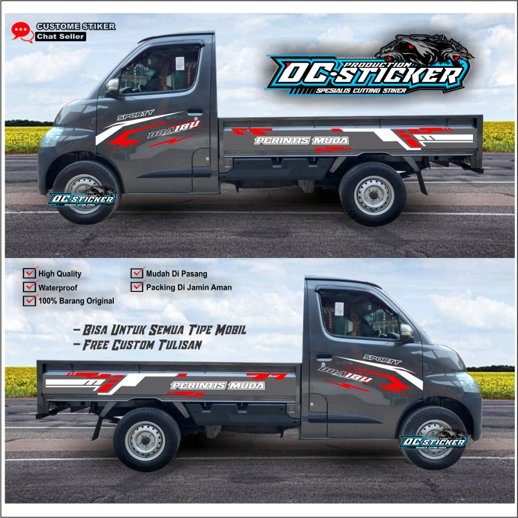 Stiker mobil pickup GRANDMAX sticker body samping mobil pickup daihatsu grandmax terlaris