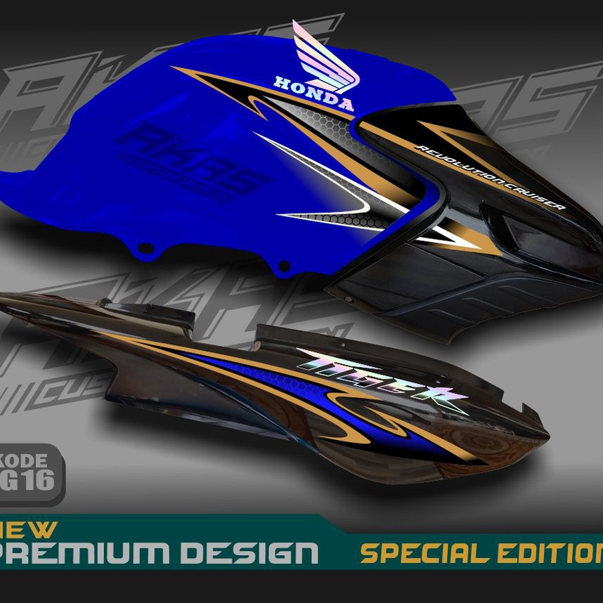 Striping Tiger Variasi PnP Tangki Biru TG16