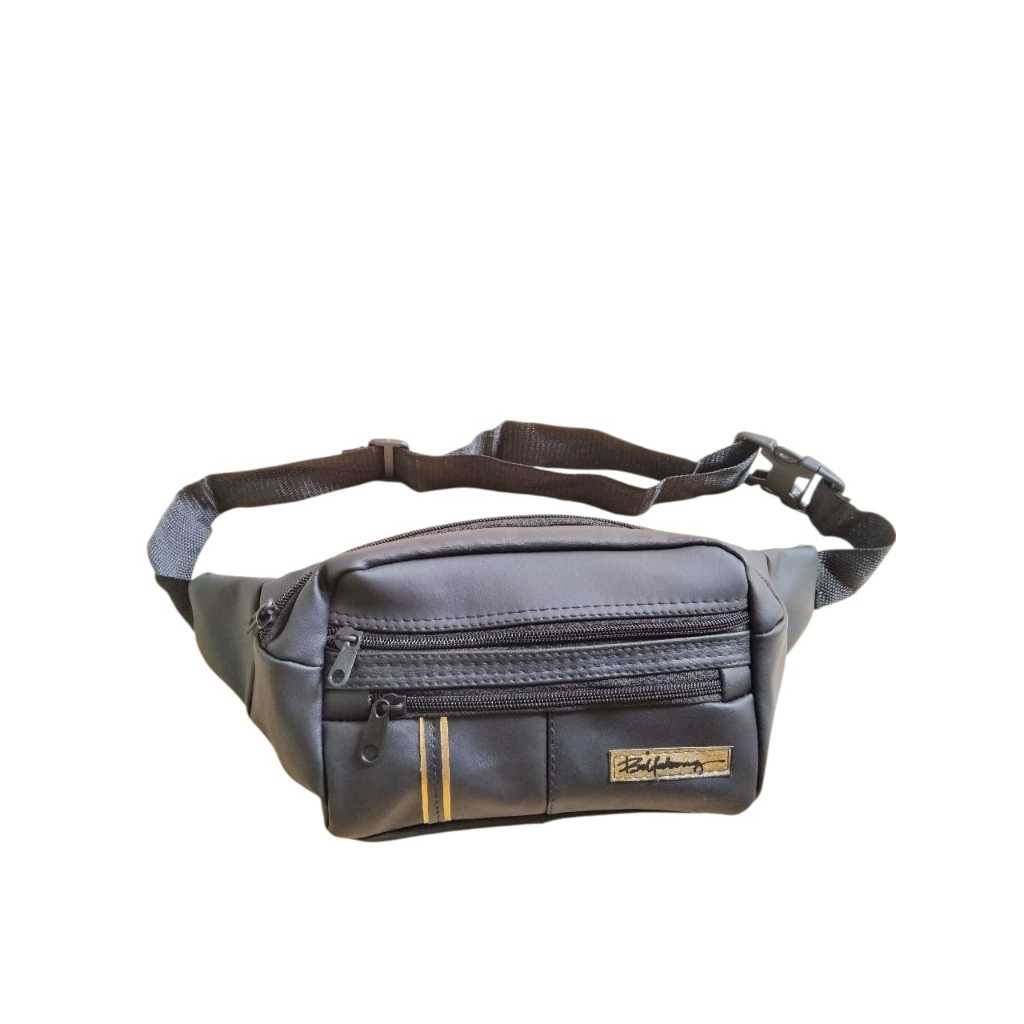 Tas pinggang pria casual bahan kulit sintetis telaris - waistbag pria - tas selempang pria dan wanit