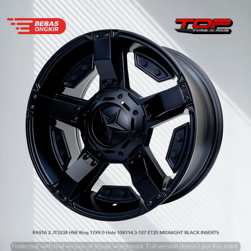 velg mobil xtrail innova rush lebar 9 inch | pelek hsr rasta warna hitam r17 model offroad