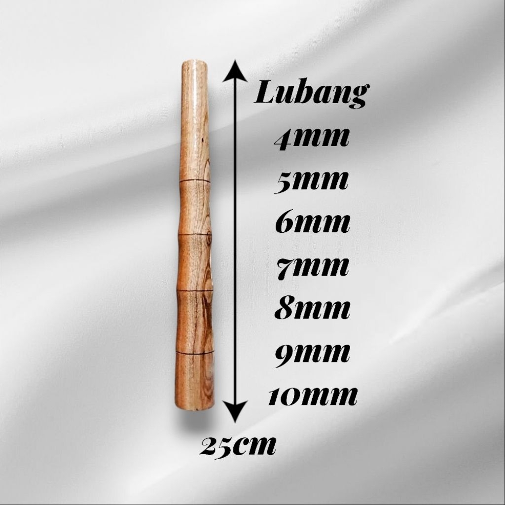 Gagang joran kayu polosan tanpa dudukan reelseat