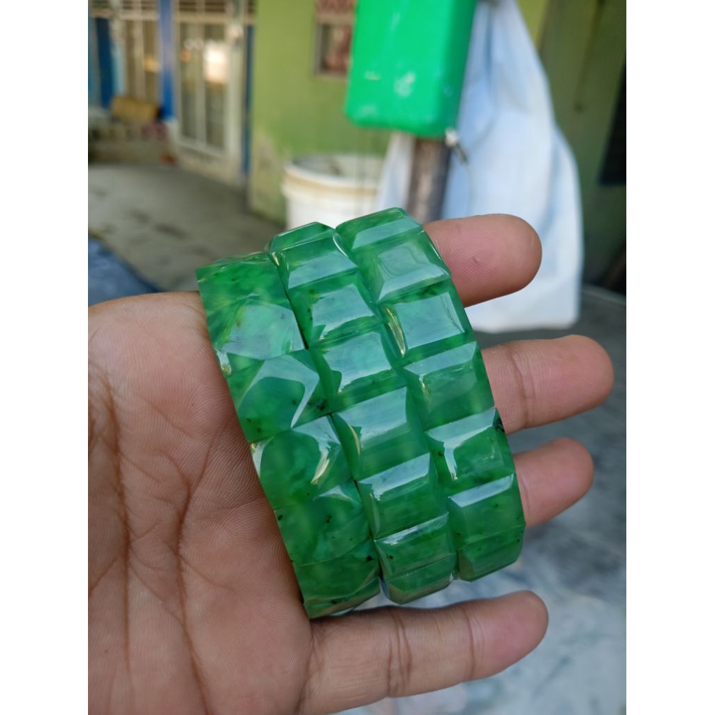gelang pria dan wanita batu asli giok nephrite Jade Aceh