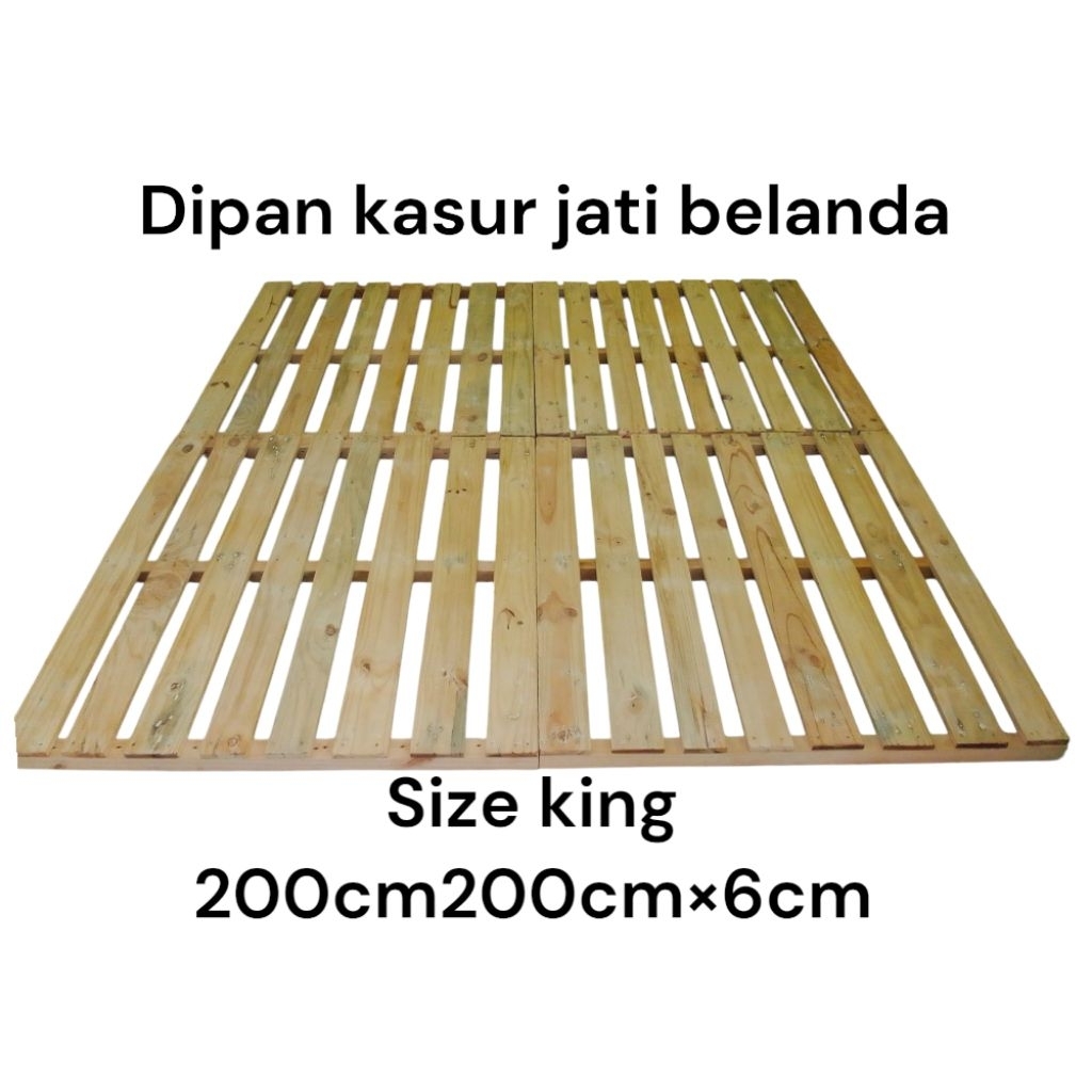 Palet jati belanda Dipan kasur minimalis size king(200cm×200cm×6cm)