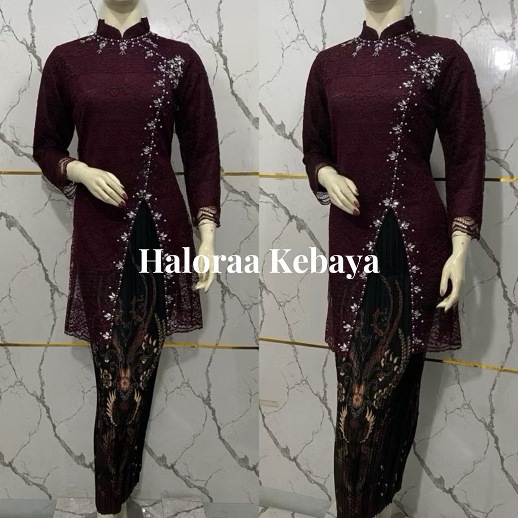Kebaya janggan elegan/ Kebaya janggan 1 set lengkap/ Kebaya mewah elegan/kebaya wisuda/kebaya motif