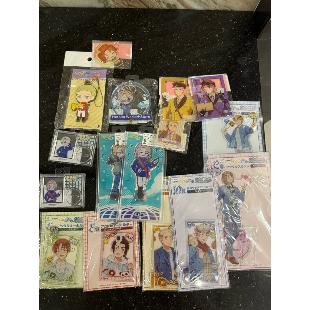 hetalia World Stars Germany France Russia China Italy America Acrylic Stand Keychain Ganci