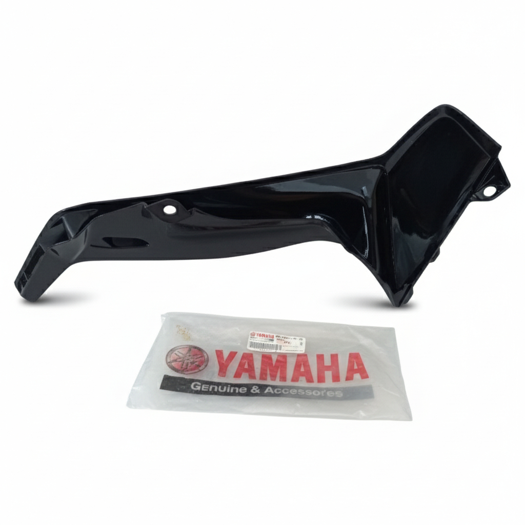 Sayap tebeng Legshield Leksil 2 luar Depan Bagian Kanan Cover Dek Hitam Yamaha Vega R lama 2004   Or