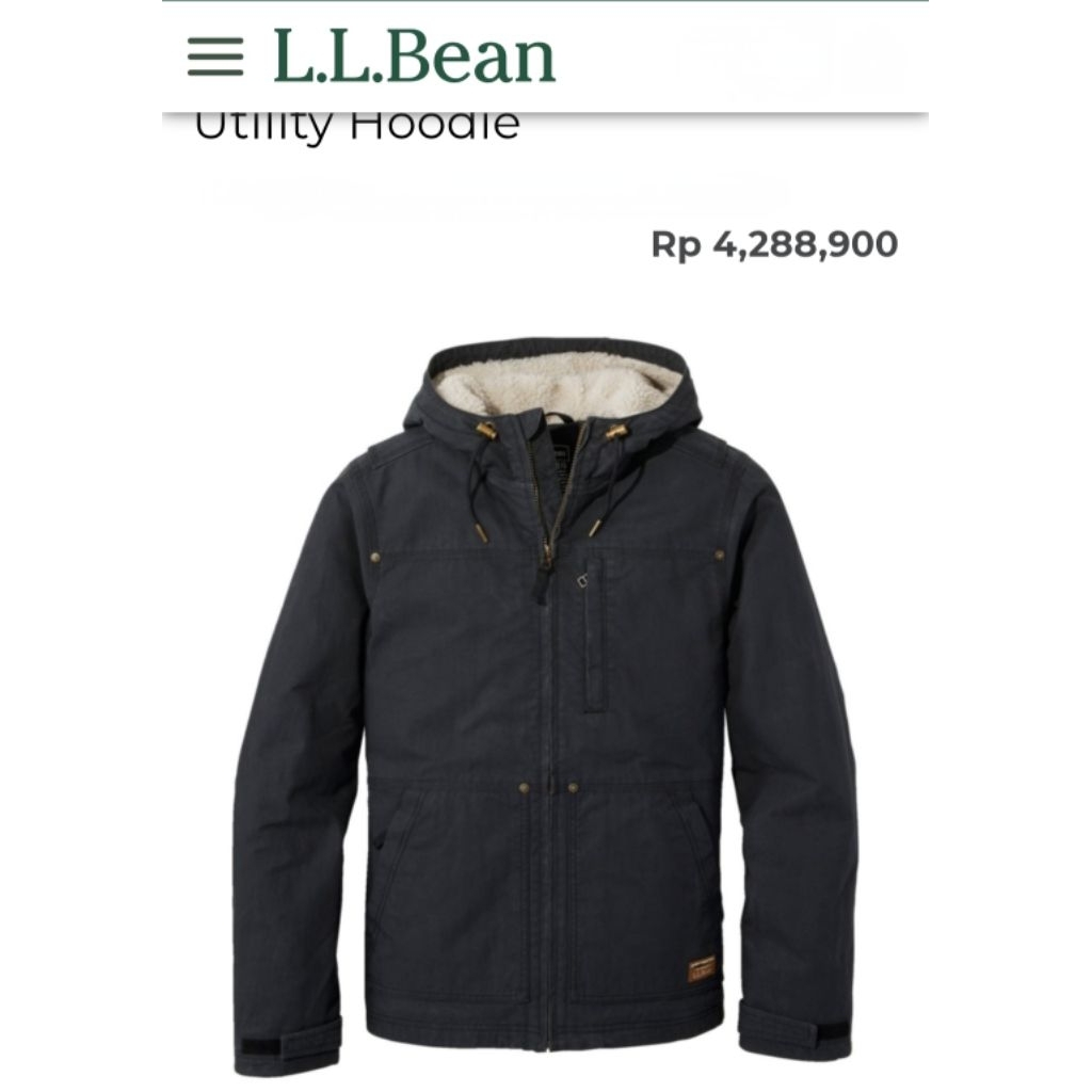 LL BEAN INSULATED UTILITY HODIE JACKET NEW with tag original counter size XXL