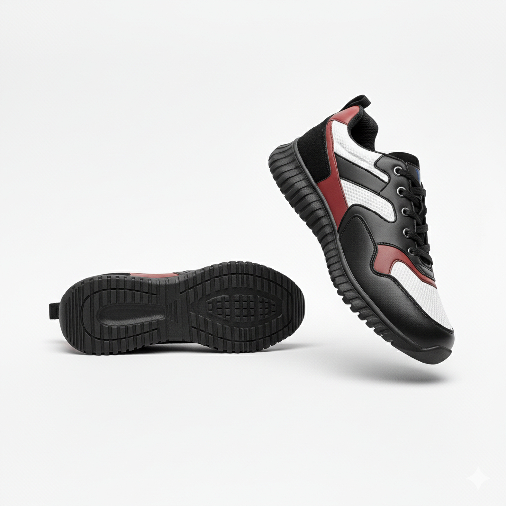 VENOM DAVIE BLACK RED  - Sepatu Sneakers Size 50 Sneakers Pria Wanita