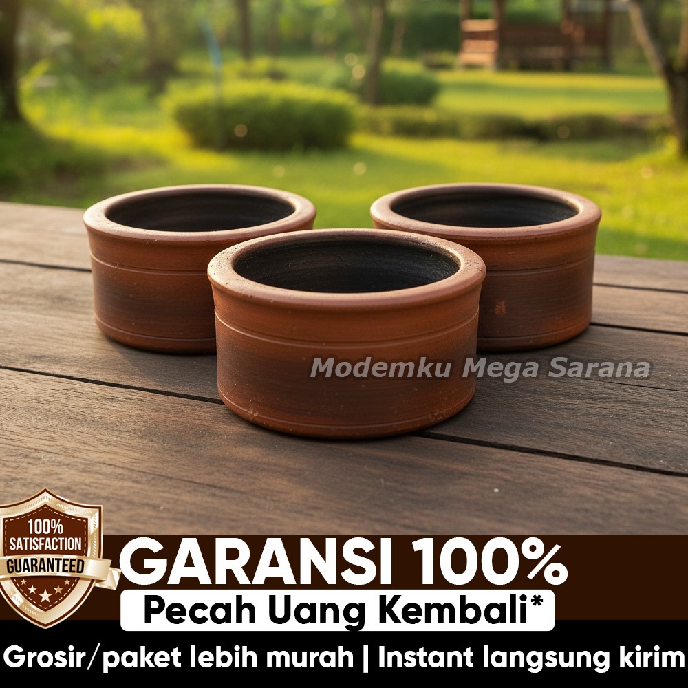 Gerabahku | Wadah Pakan Tempat Makan Minum Hewan Gerabah Tanah Liat Kelinci Anjing