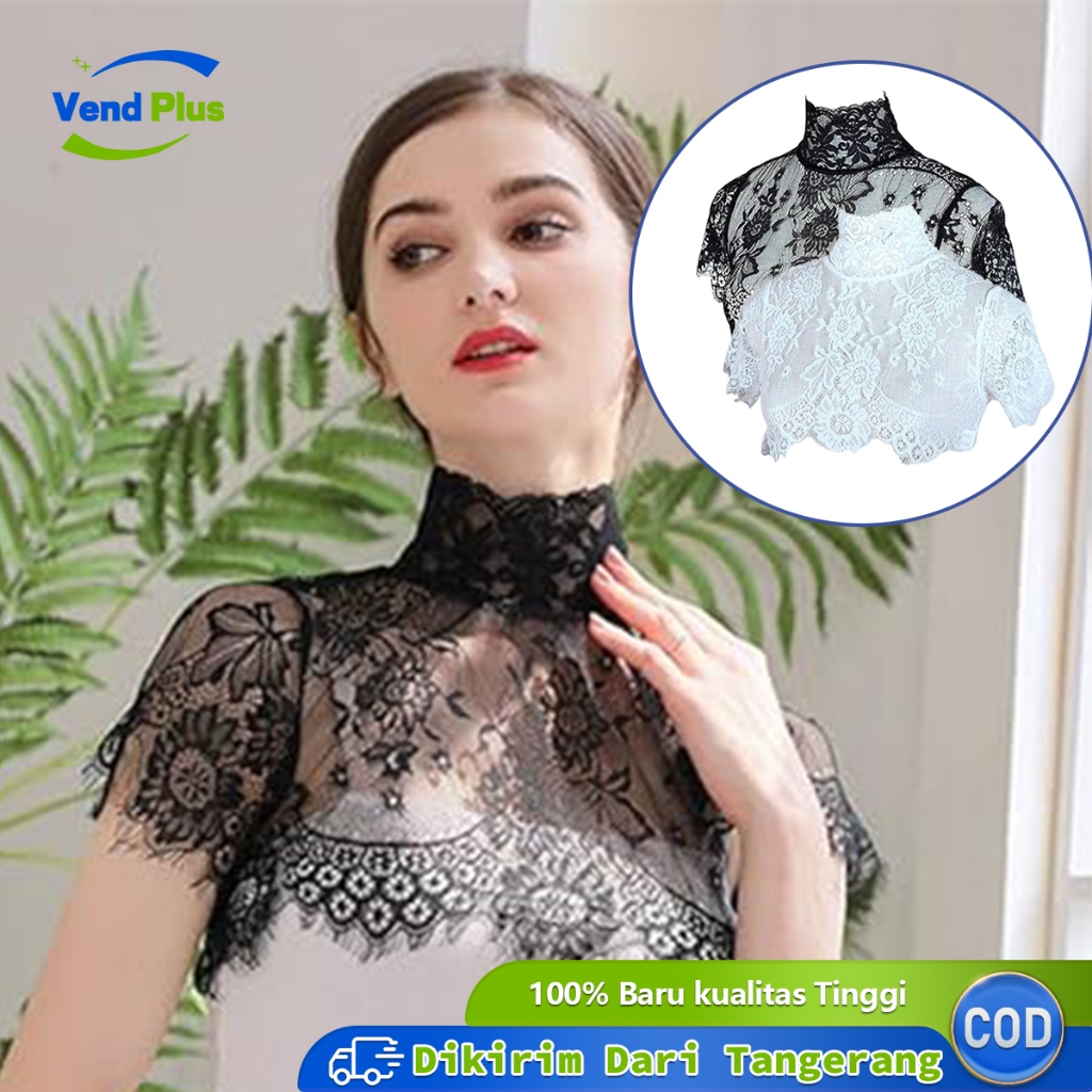 Lace Kerah Penutup Kerah Palsu Renda Dekoratif Kerah Bordir Renda Kerah Brokat Premium