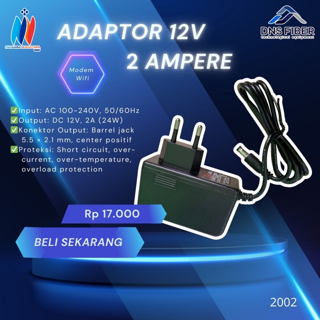 ADAPTOR 12V 2 AMPERE