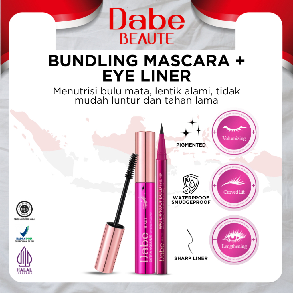 [AFFILIATE] BUNDLING MASCARA EXTRA VOLUME CURLING + WATERPROOF BOLD EYELINER