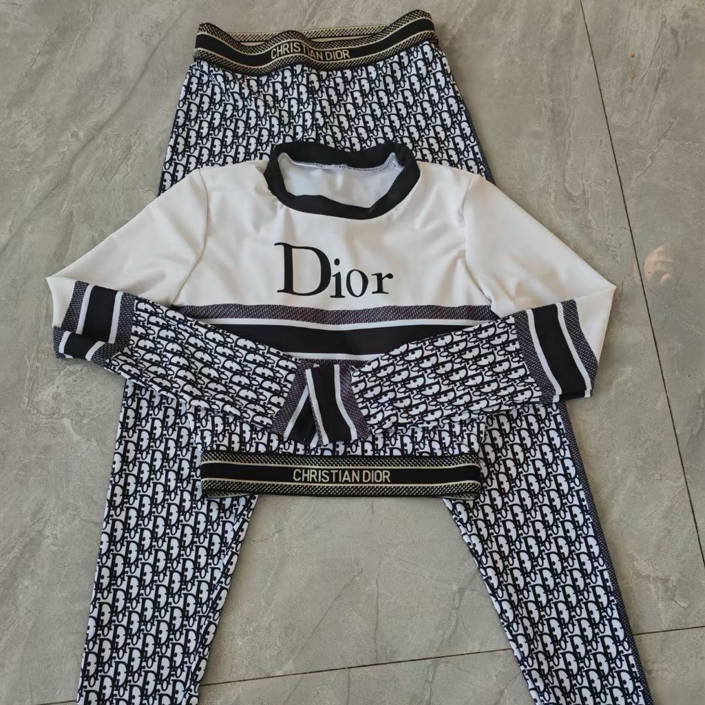 Set pakaian yoga wanita DR berkualitas asli pakaian selancar celana lengan panjang