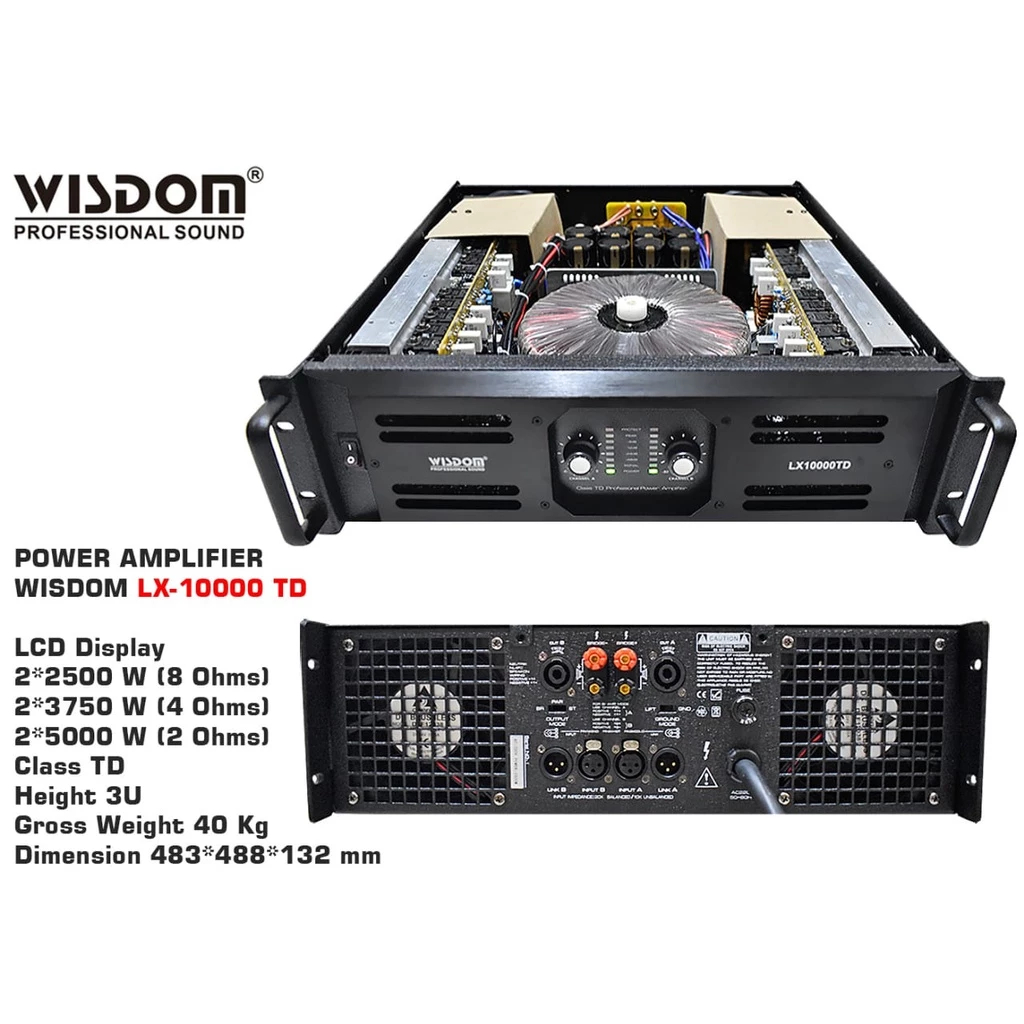 Power Amplifier Wisdom LX-10000TD LX 10000 TD