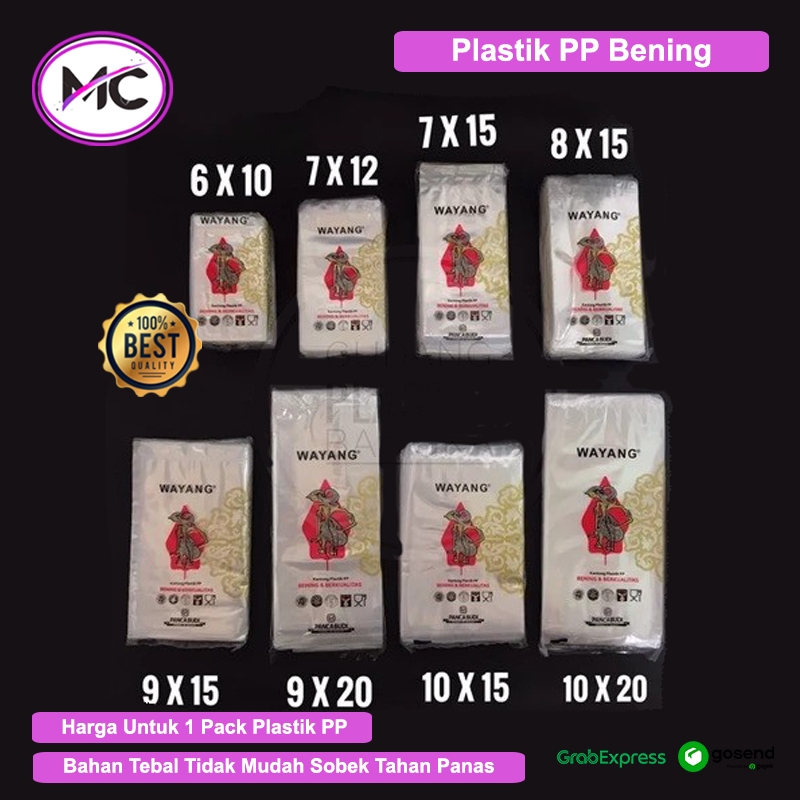 Kantong Plastik PP Kemasan Mika Snack Kering Besar Kecil Sedang Per Pack Kemasan Makanan Food Grade 