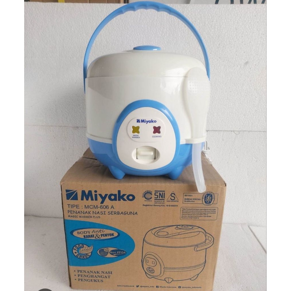 MAGIC COM MIYAKO 0,6 LTR MCM 606 A/606 B / RICECOOKER MIYAKO 606 A/606B / PENANAK NASI MIYAKO 606 A/
