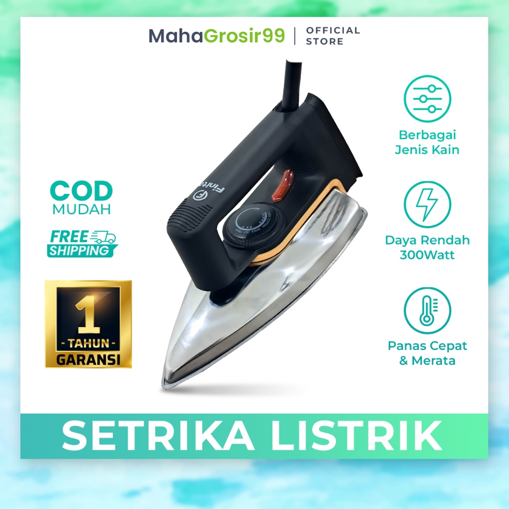 [ SETRIKA FS300 ] Setrika Baju Setrika Anti Lengket  Edisi Rumah 350 Low Watt