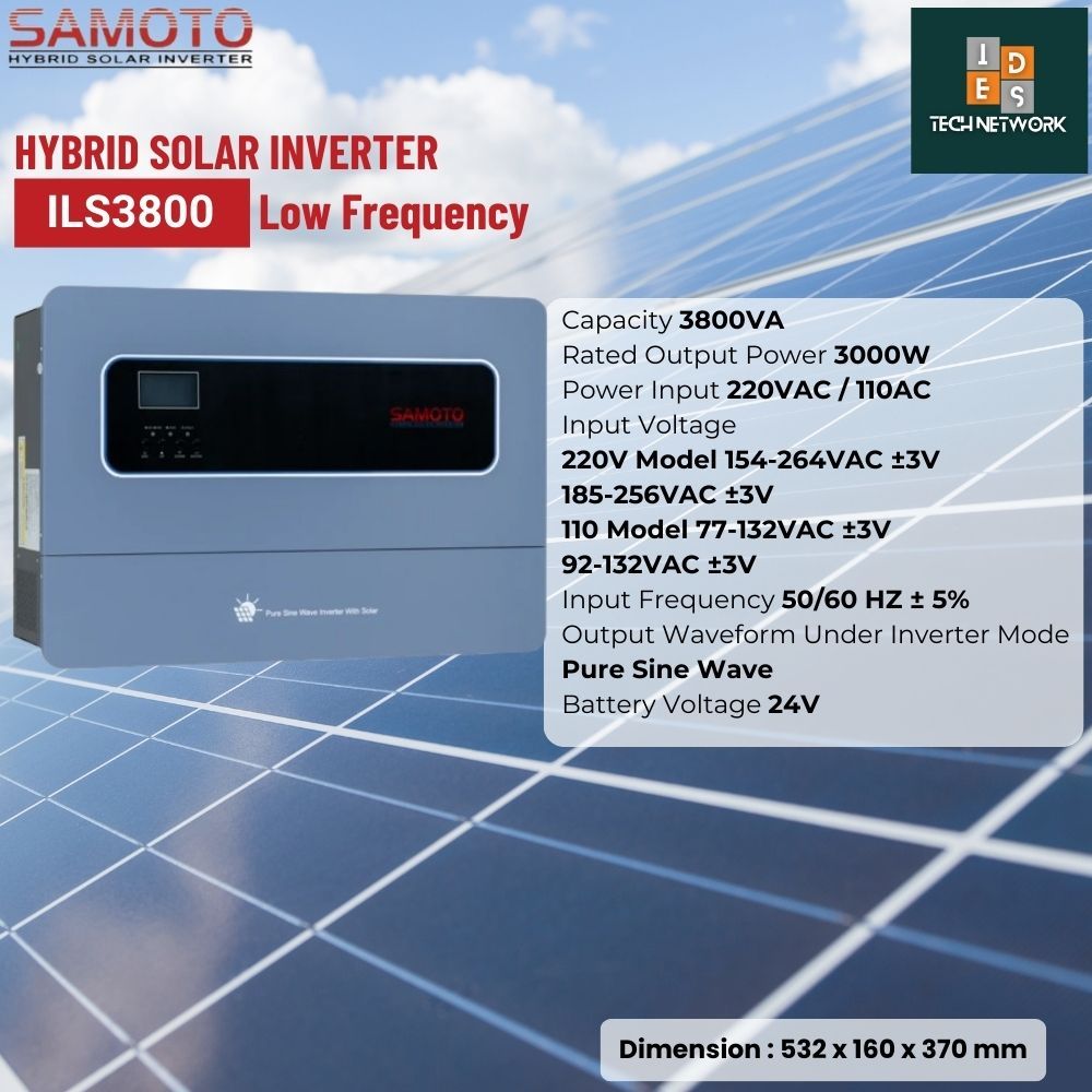 SAMOTO ILS3800 Inverter Solar Panel 3800VA Hybrid Low Frequency Pure Sine Wave