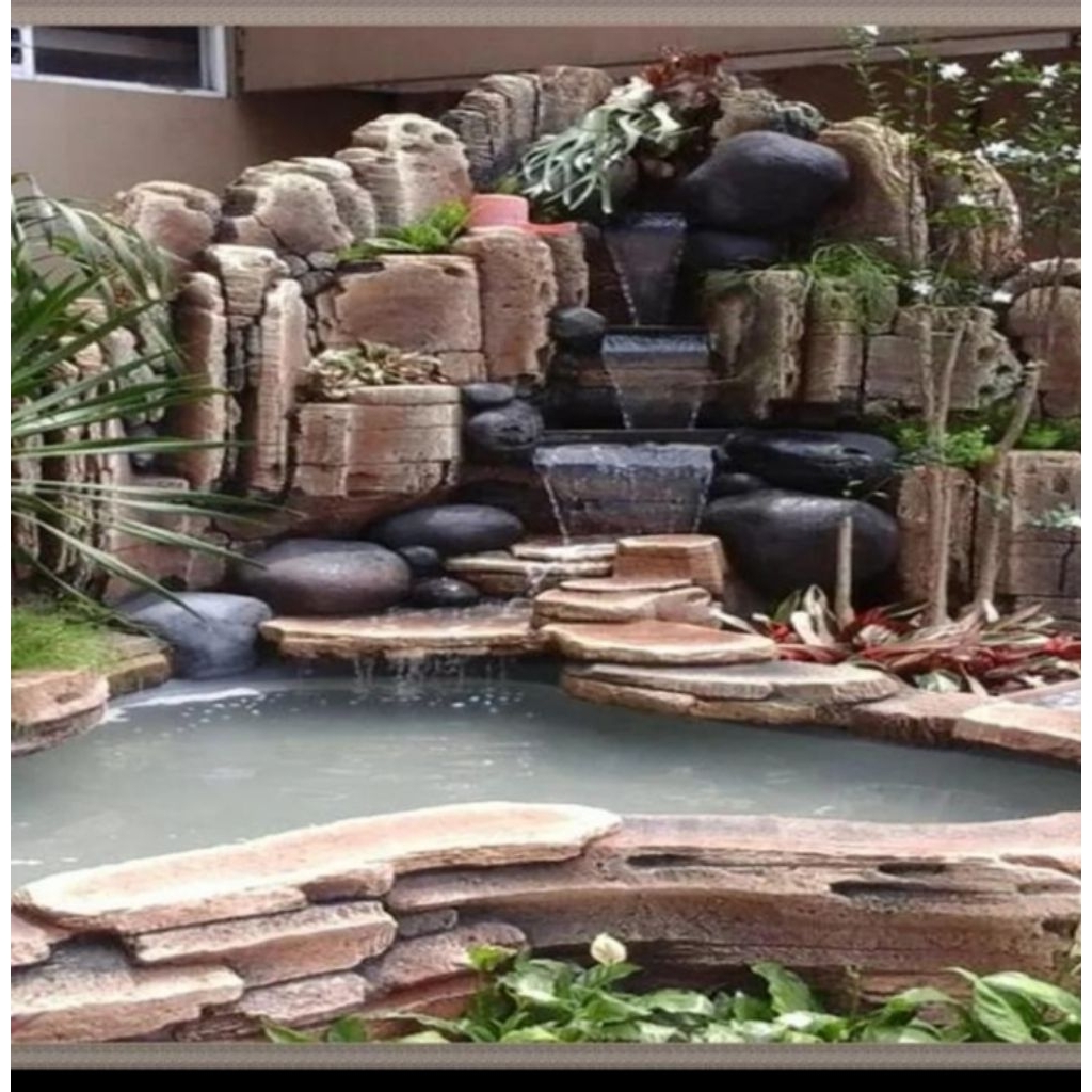 pembuatan kolam tebing /air terjun