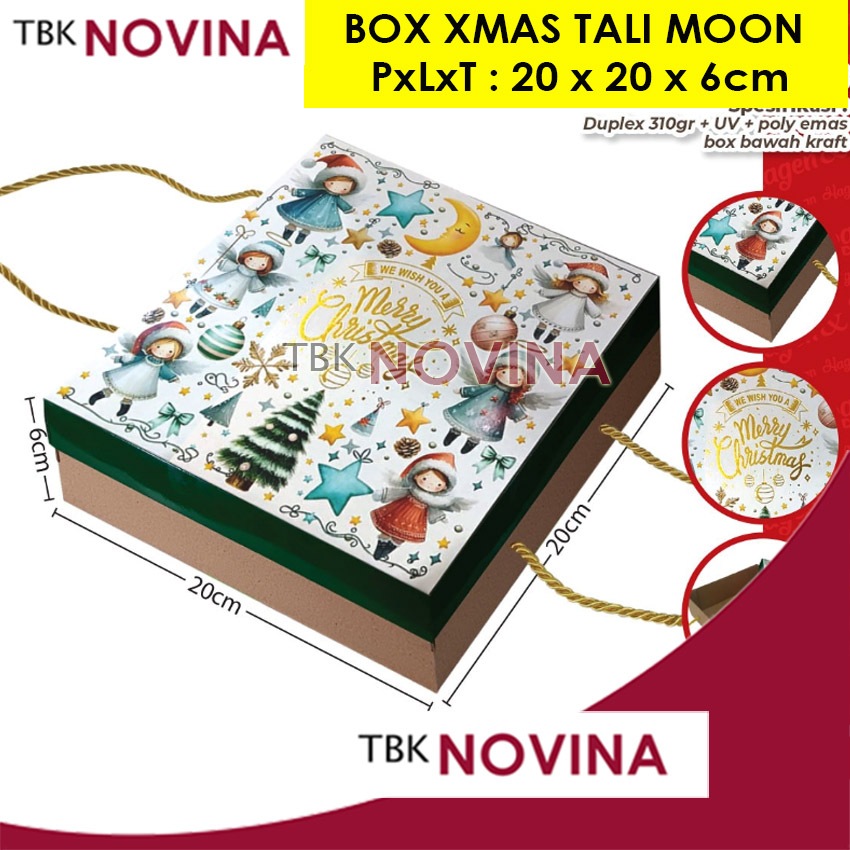 KOTAK KUE NATAL / BOX CAKE NATAL / BOX MERRY CHRISTMAS / KOTAK KUE TART CAKE