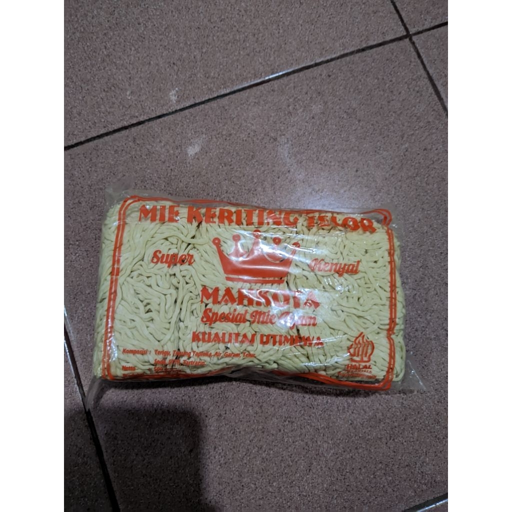 MIE AYAM KERITING MAHKOTA 500GR-super kenyal spesial mi ayam /mie alami kualitas premium