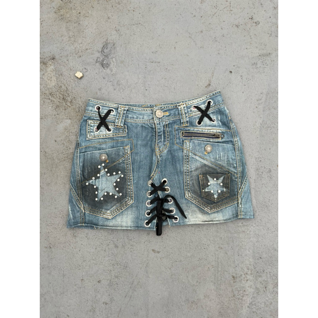 Y2K New Hot Girl Black Silver Skirt Women Harajuku Sexy Punk Low Waist Mini Skirt Gothic Black