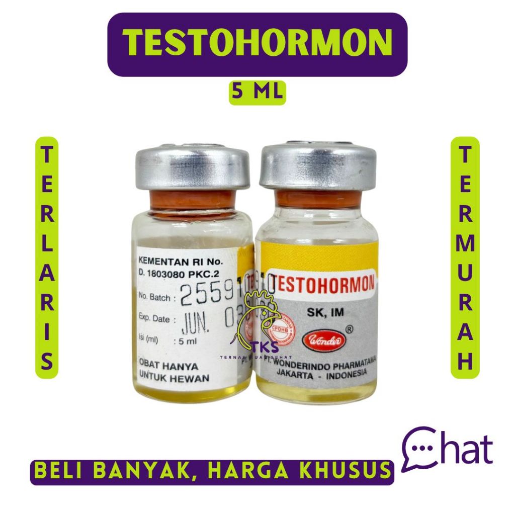 TESTOHORMON 5 ml - Mengatasi Gangguan Reproduksi Hewan Wonder