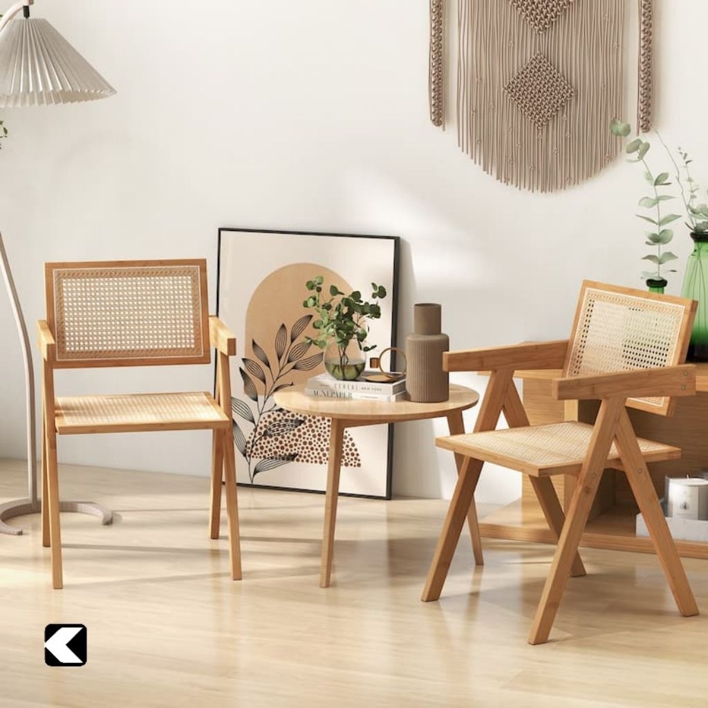 SET KURSI TERAS MINIMALIS ROTAN KURSI TERAS KAYU JATI ROTAN KURSI SANTAI TERAS OUTDOOR