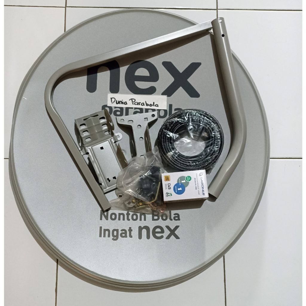 Dish parabola 60cm + LNB dan Kabel Nex parabola
