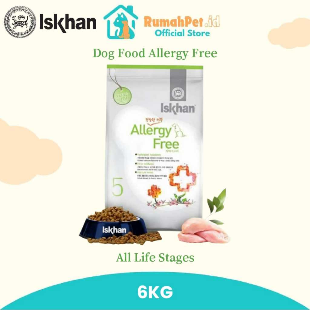 Iskhan Dog Allergy Free 6kg - Hypoallergenic Dog Food 6kg