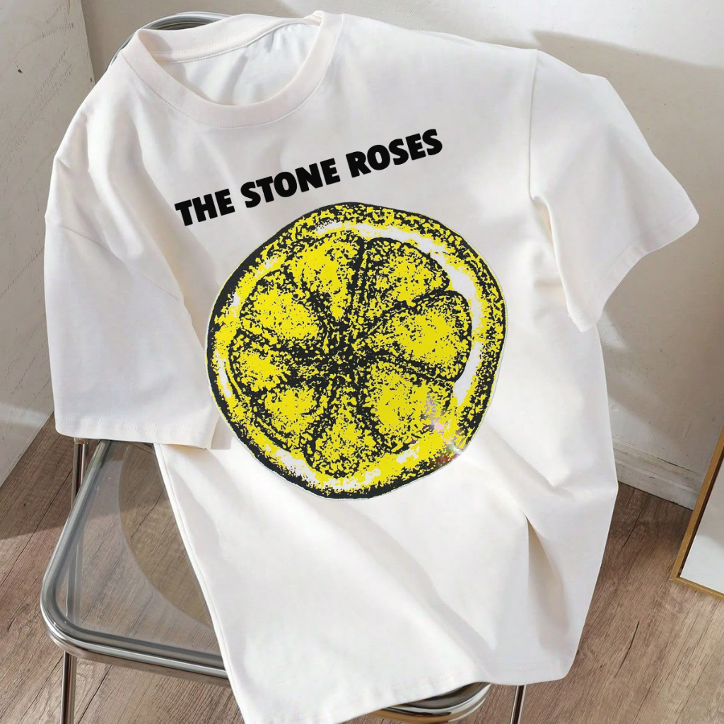 CHILLMODE | Baju Kaos Distro The Stone Roses Lemon – T-Shirt Band Legendaris Unisex Bahan Polyester 