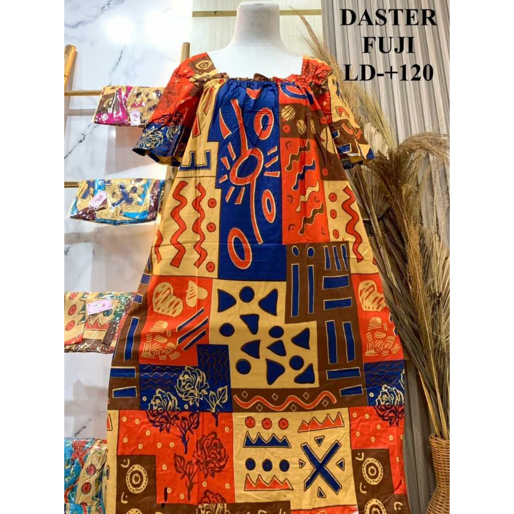 SAERASI-Dress Fuji Jumbo Daster Rayon Adem Kerut Dada LD 120  Daster Motif Terbaru