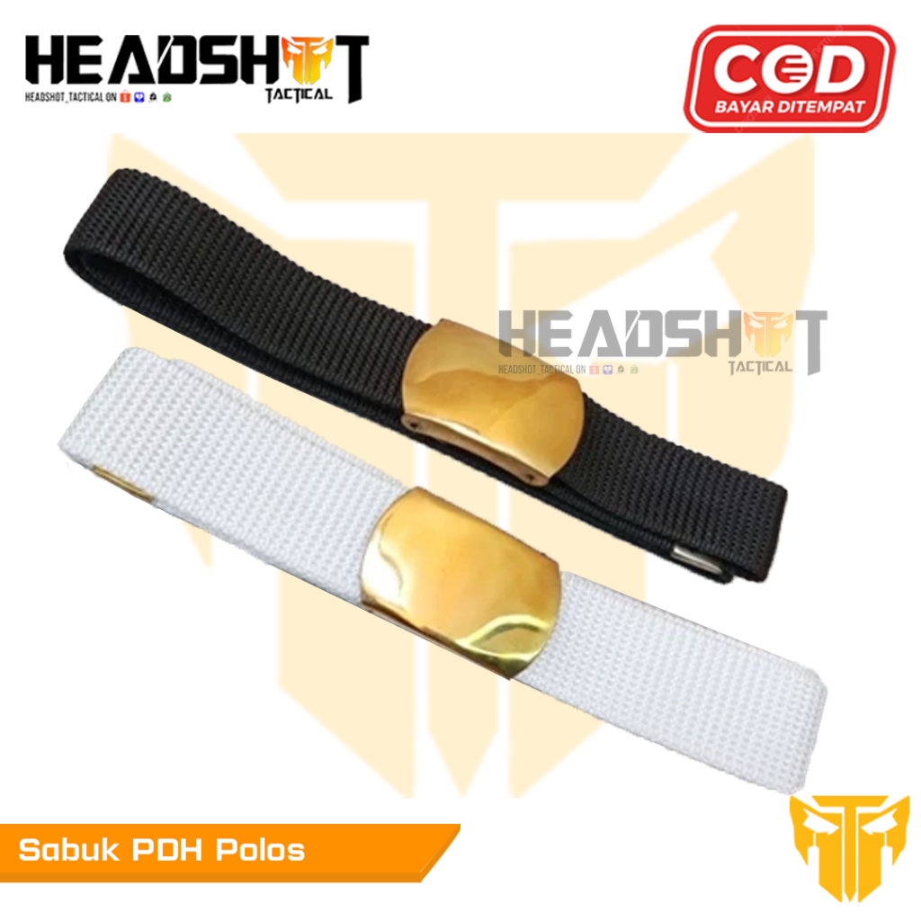Sabuk Ikat Pinggah PDH Polos Kuningan - Sabuk PDH Kuningan Polos - Ikat Pinggang PDH Polos - Sabuk P