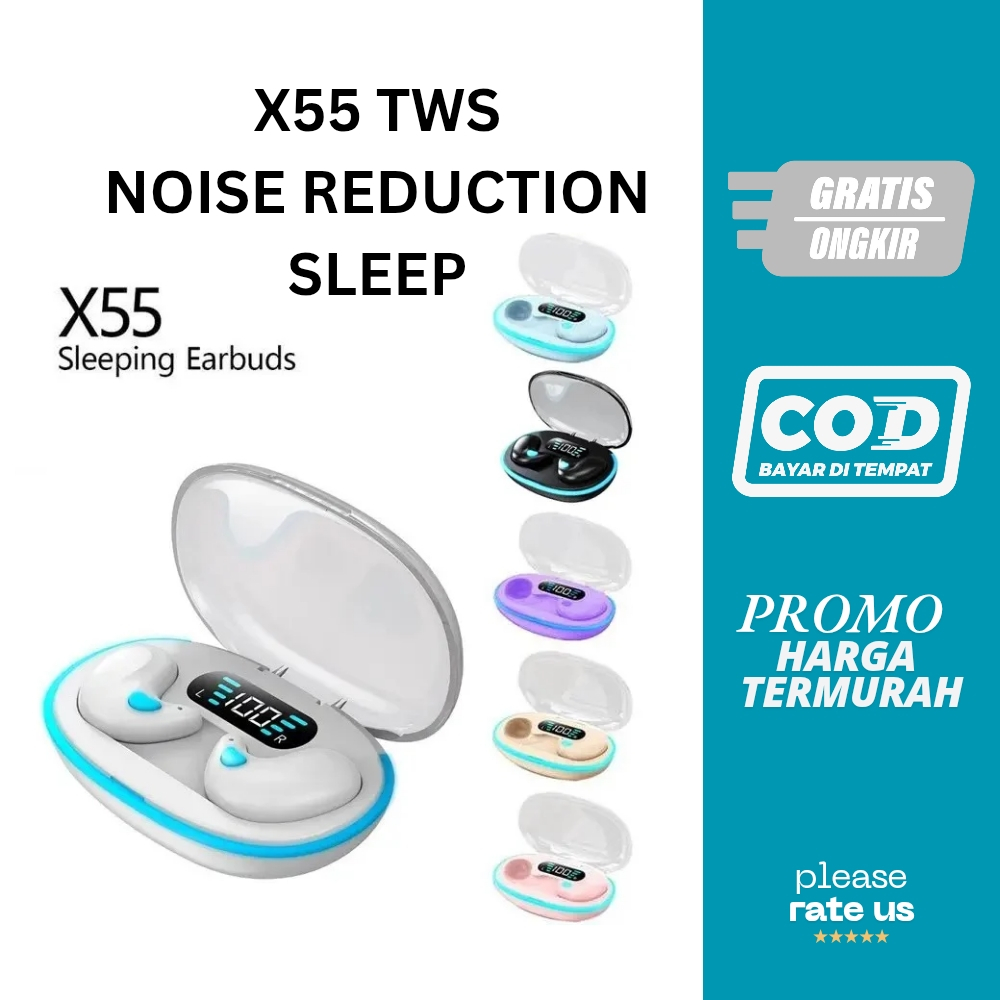 Headset Bluetooth X55 Wireless Sleep Earphone Mini