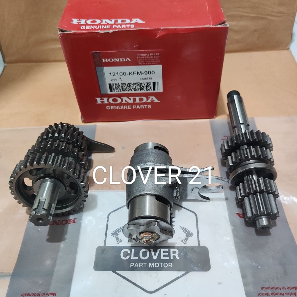 Gear Gir Mesin KFM Gigi Rasio Susun + Garpu Capit Udang Honda Supra fit lama Supra fit new Revo 100 