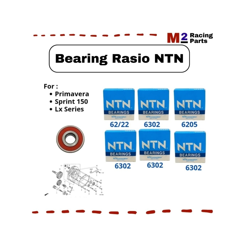Laher Bearing Rasio NTN Vespa Matic Sprint LX150