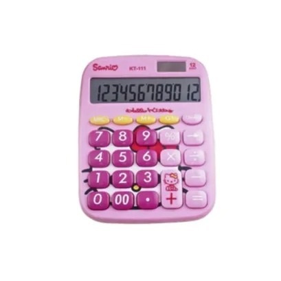 Kalkulator Karakter 111 Hello Kitty Doraemon Calculator 12 DIgit Fancy Lucu Cute - HELLO KITTY KT-11