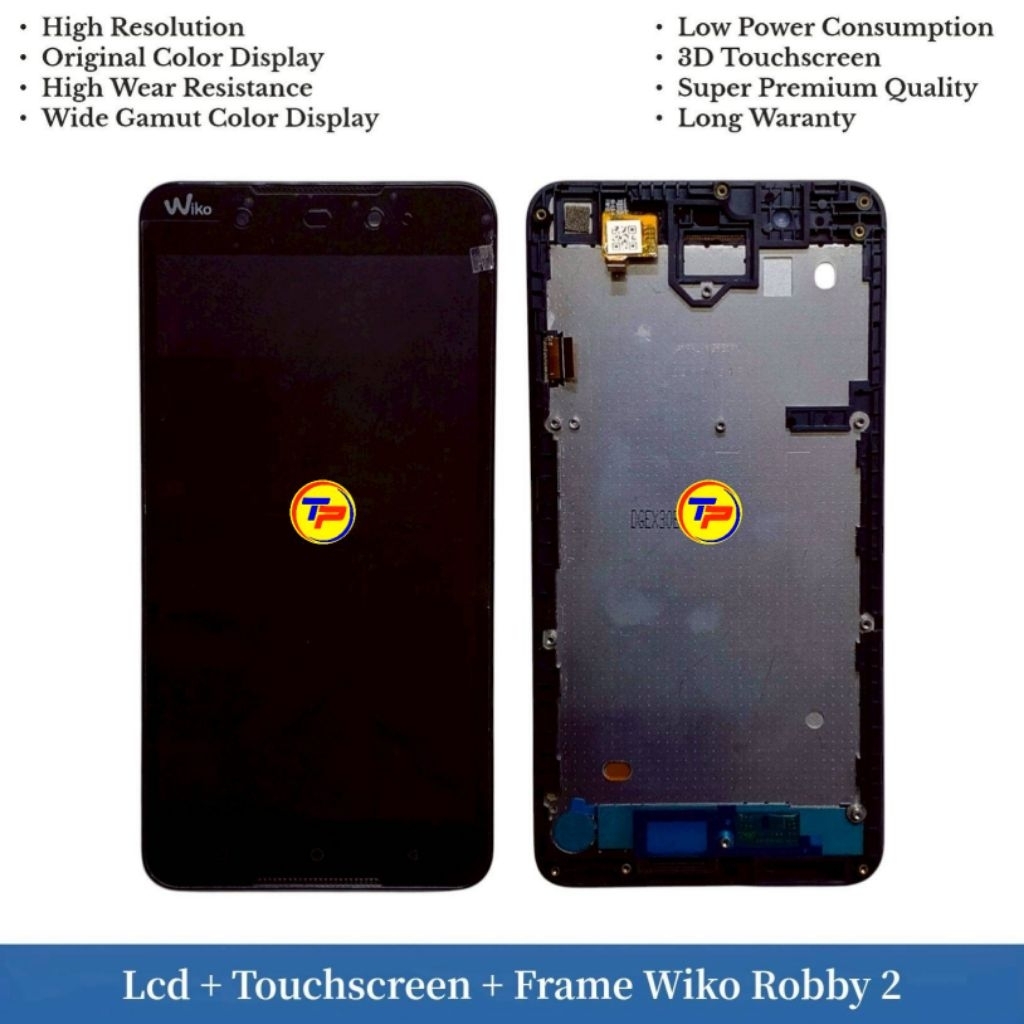 Lcd + Touchscreen + Frame Wiko Robby 2  Harry  Lenny 4 Plus Original New
