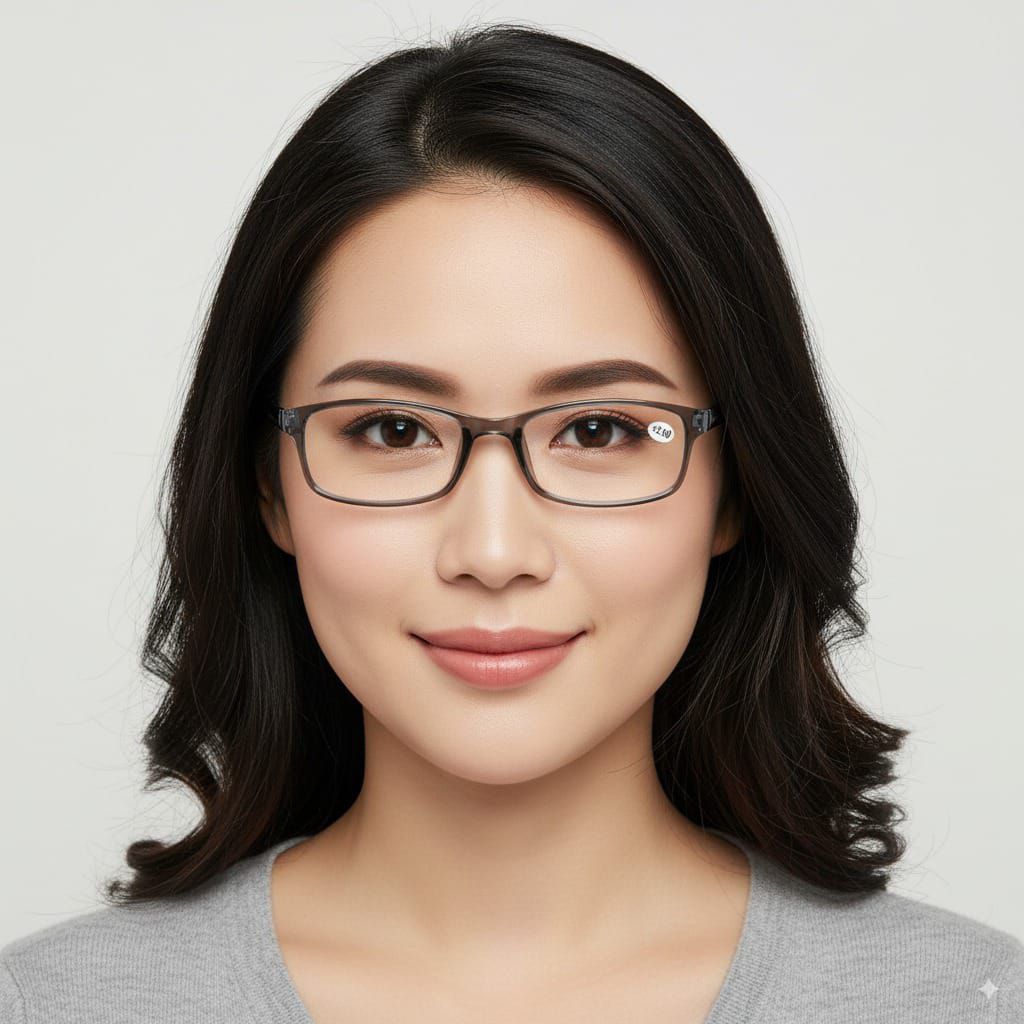 Kacamata lensa plus+ khusus untuk rabun dekat bahan lensa asli kaca unisex pria dan wanita tangkai l