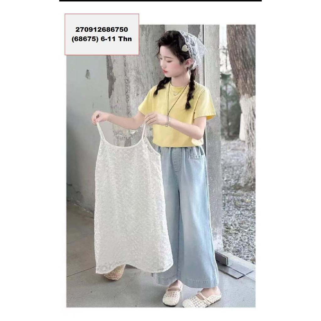 (COD) SET 3IN1 RAJUT TUNIK ANAK  USIA 6-11th