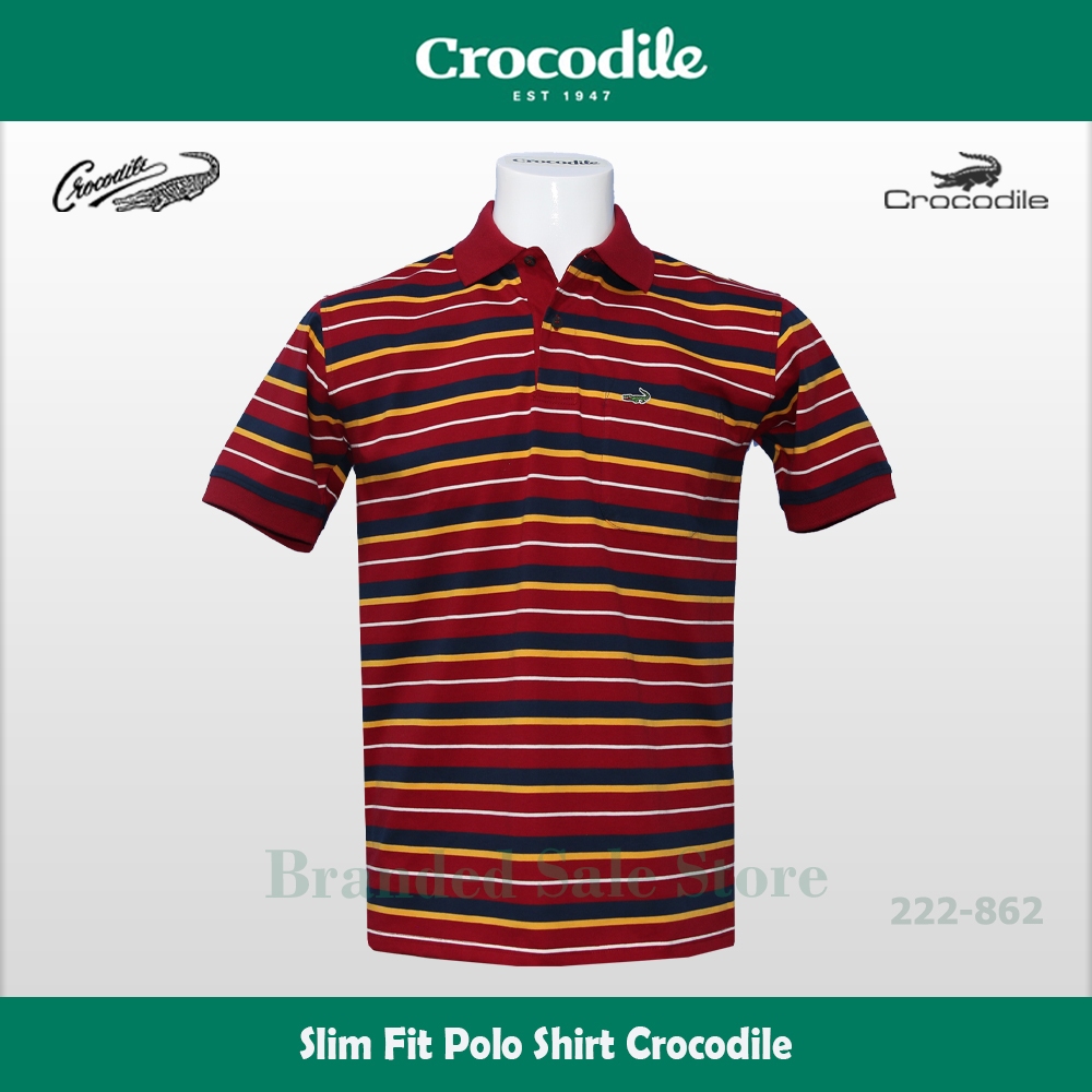 Baju Kaos  Kerah Pria - Slim Fit Men Polo Shirt Original CROCODILE 222-862-10
