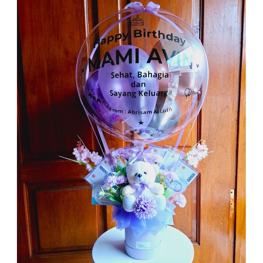 Buket Balon Uang Mainan Buket Balon Boneka Uang Mainan sari.bouquet
