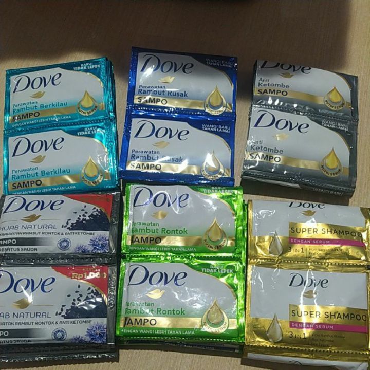 Shampoo / Sampo / Perawatan Rambut & Kepala Dove Nutriserum Sachet Renceng 12 x 8 Ml Varian Rambut B